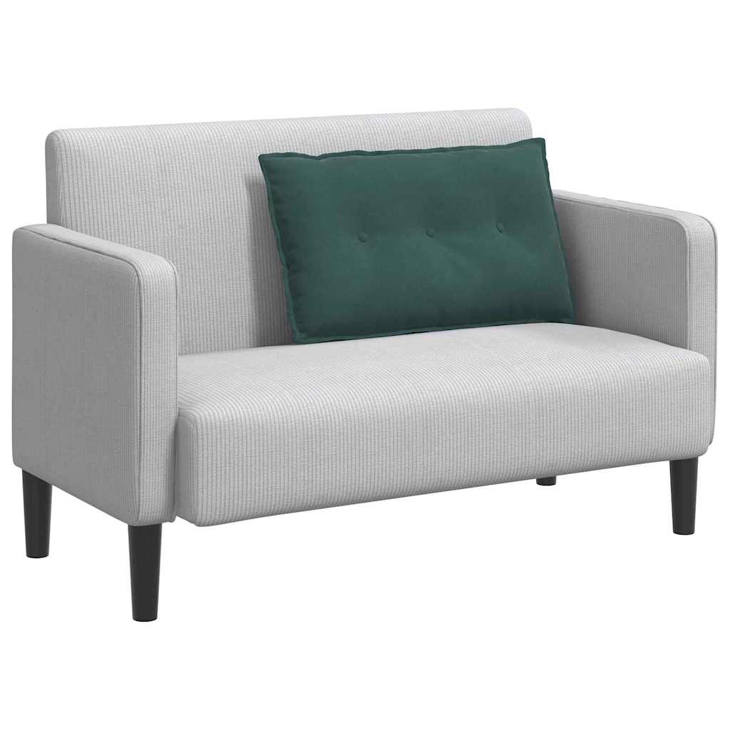 Rygpude Mørkegrøn 80 x 50 cm Velourstof