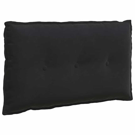 Rygpude Sort 80 x 50 cm Velourstof
