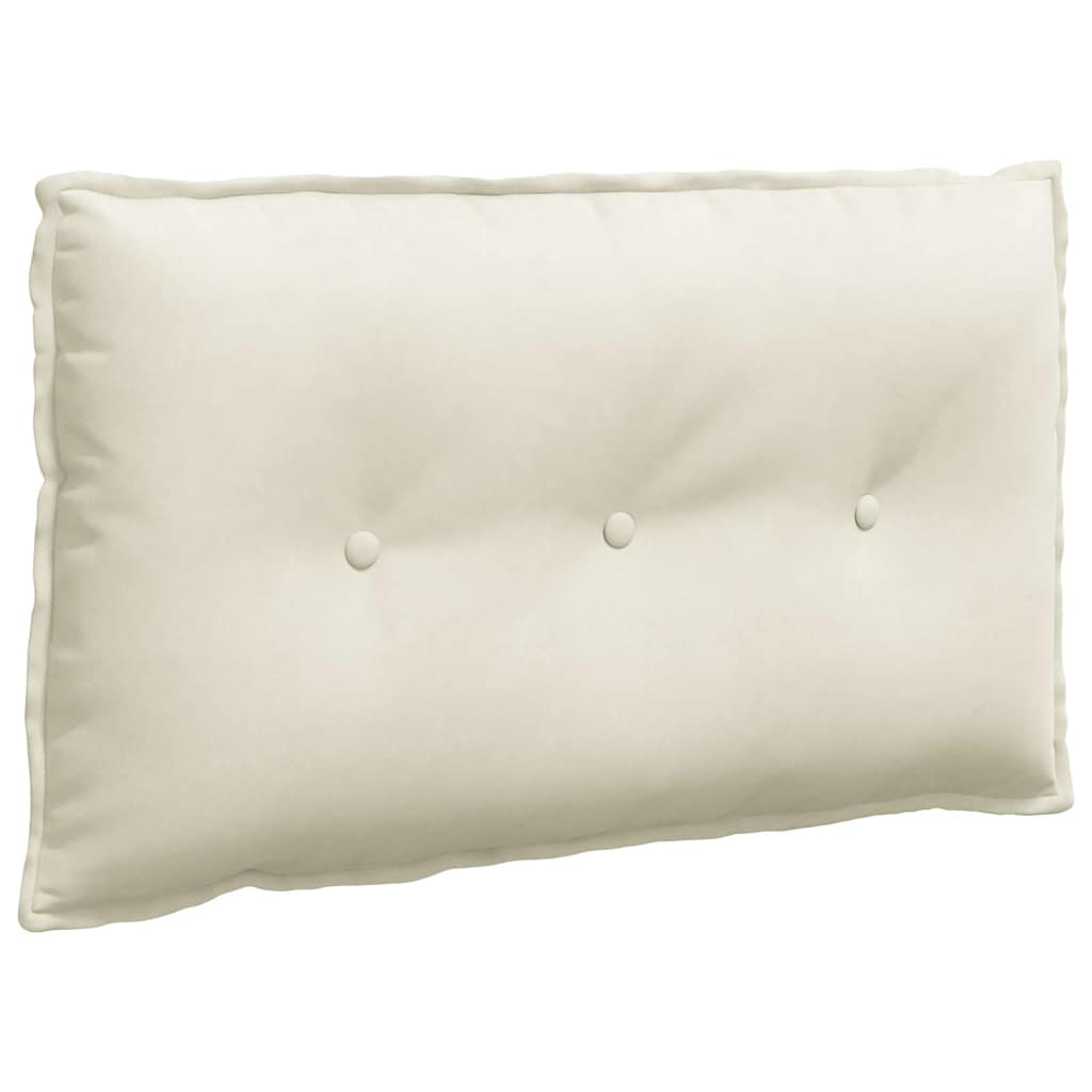 Rygpude Creme 80 x 50 cm Velourstof