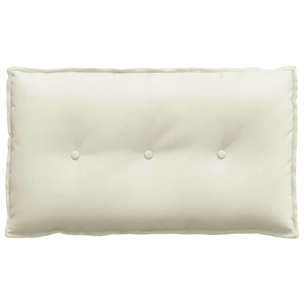 Rygpude Creme 80 x 50 cm Velourstof