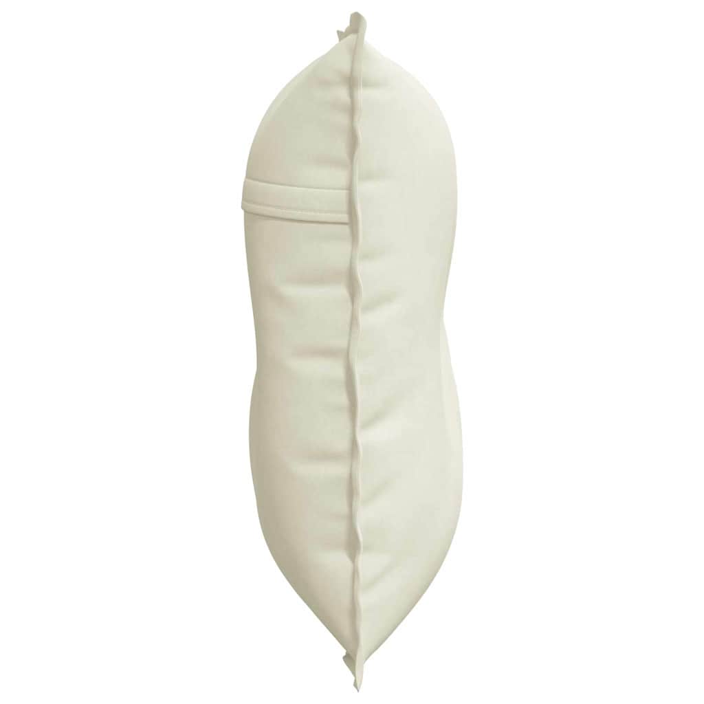 Rygpude Creme 80 x 50 cm Velourstof