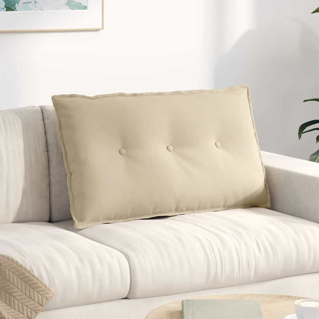 Rygpude Creme 80 x 50 cm Mikrofiberstof