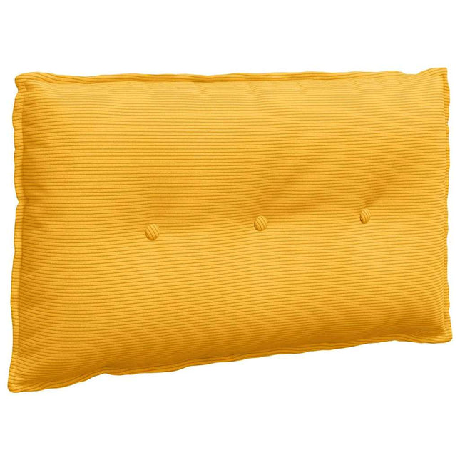 Rygpude Lys Gul 80 x 50 cm Velourstof