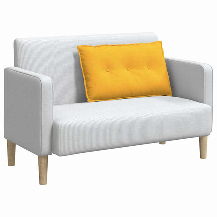Rygpude Lys Gul 80 x 50 cm Velourstof