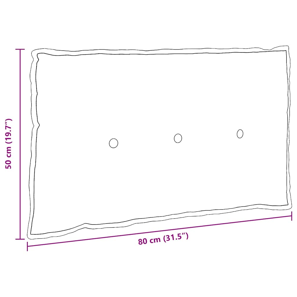 Rygpude Lys Gul 80 x 50 cm Velourstof