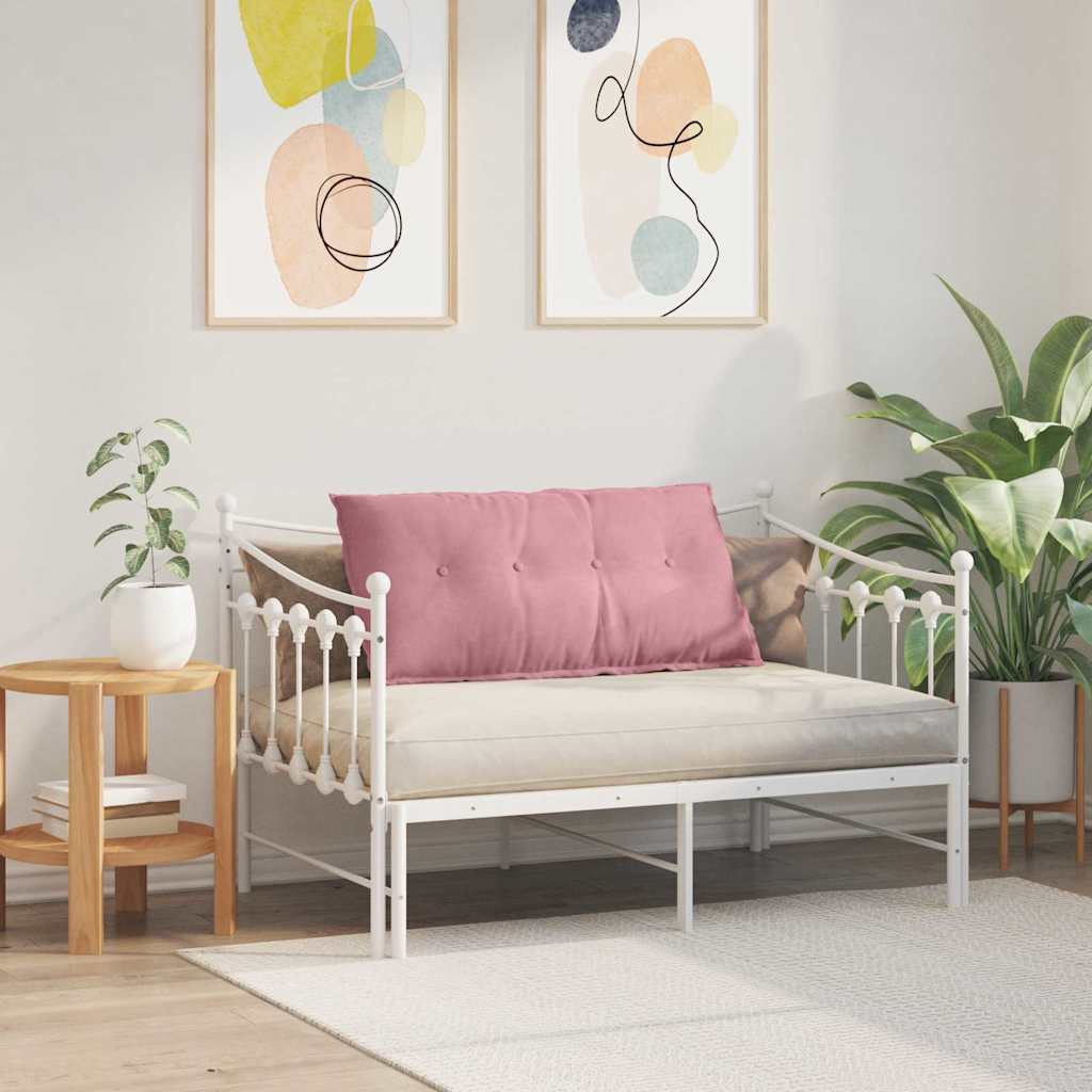 Rygpude Lyserød 100 x 50 cm Velourstof