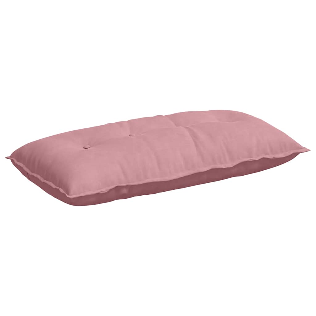 Rygpude Lyserød 100 x 50 cm Velourstof