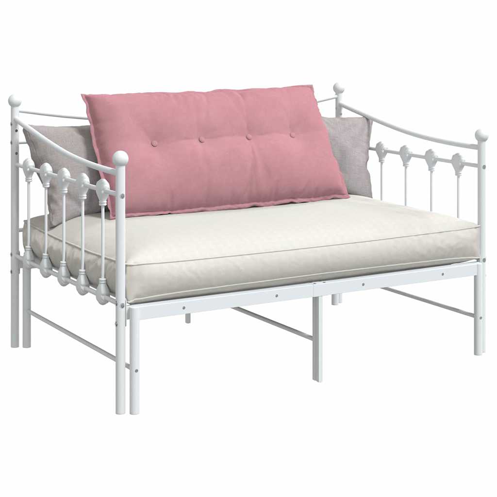 Rygpude Lyserød 100 x 50 cm Velourstof