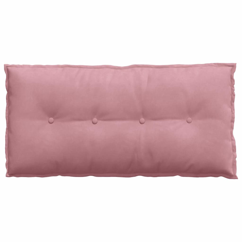 Rygpude Lyserød 100 x 50 cm Velourstof