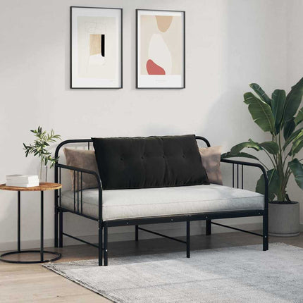 Rygpude Sort 100 x 50 cm Velourstof