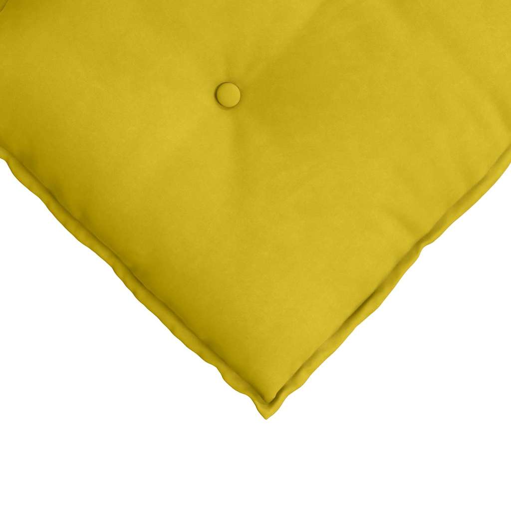 Rygpude Gul 100 x 50 cm Velourstof
