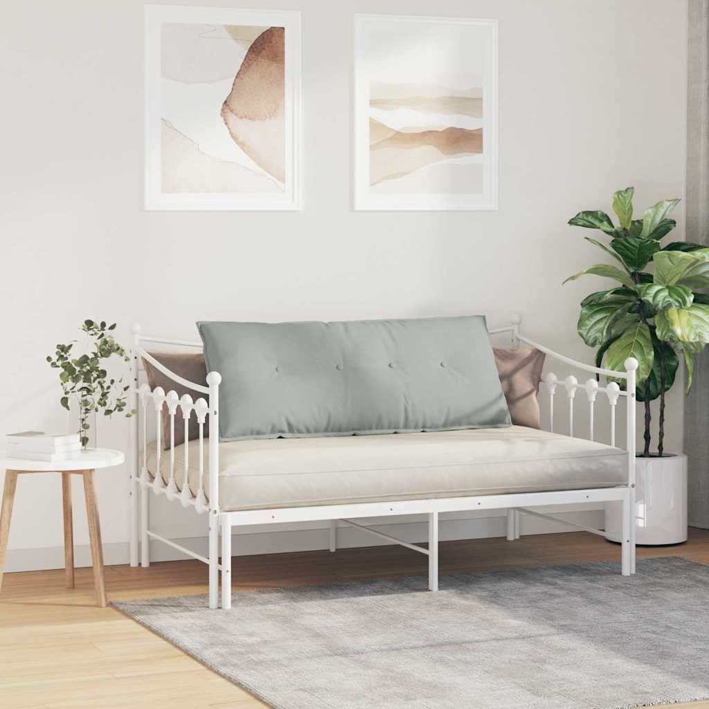 Rygpude Lysegrå 120 x 50 cm Velourstof