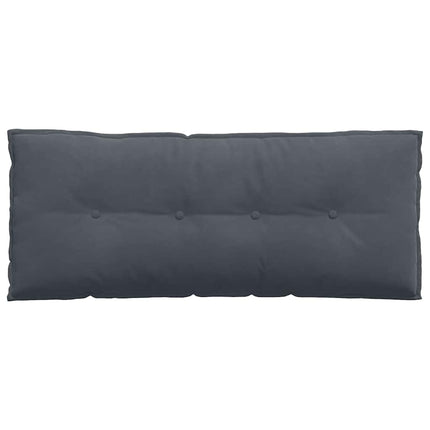 Rygpude Mørkegrå 120 x 50 cm Velourstof