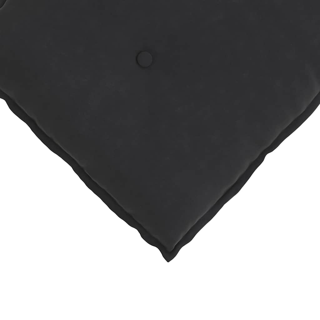 Rygpude Sort 120 x 50 cm Velourstof