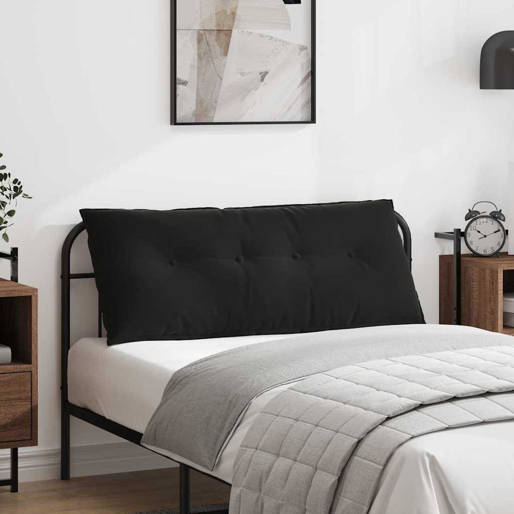 Rygpude Sort 120 x 50 cm Velourstof