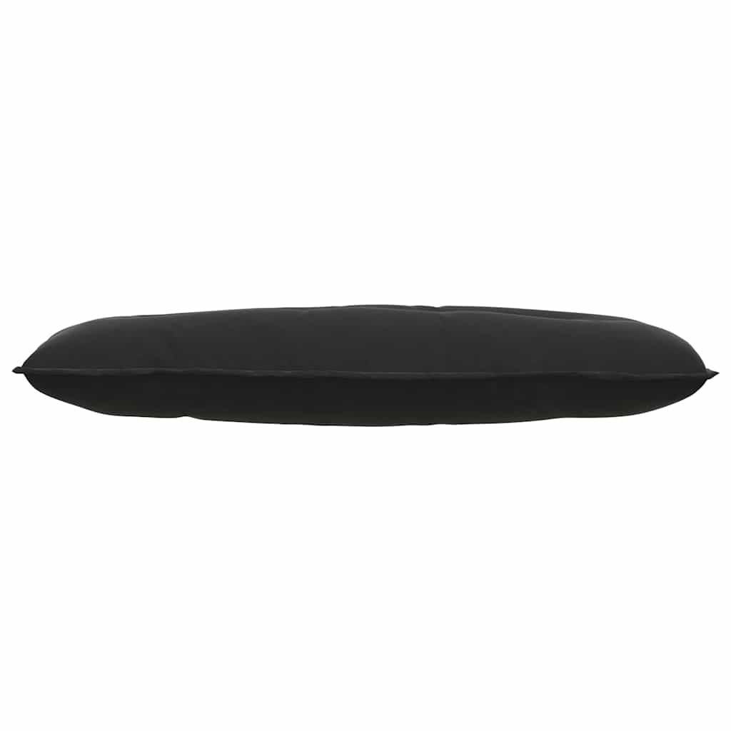 Rygpude Sort 120 x 50 cm Velourstof