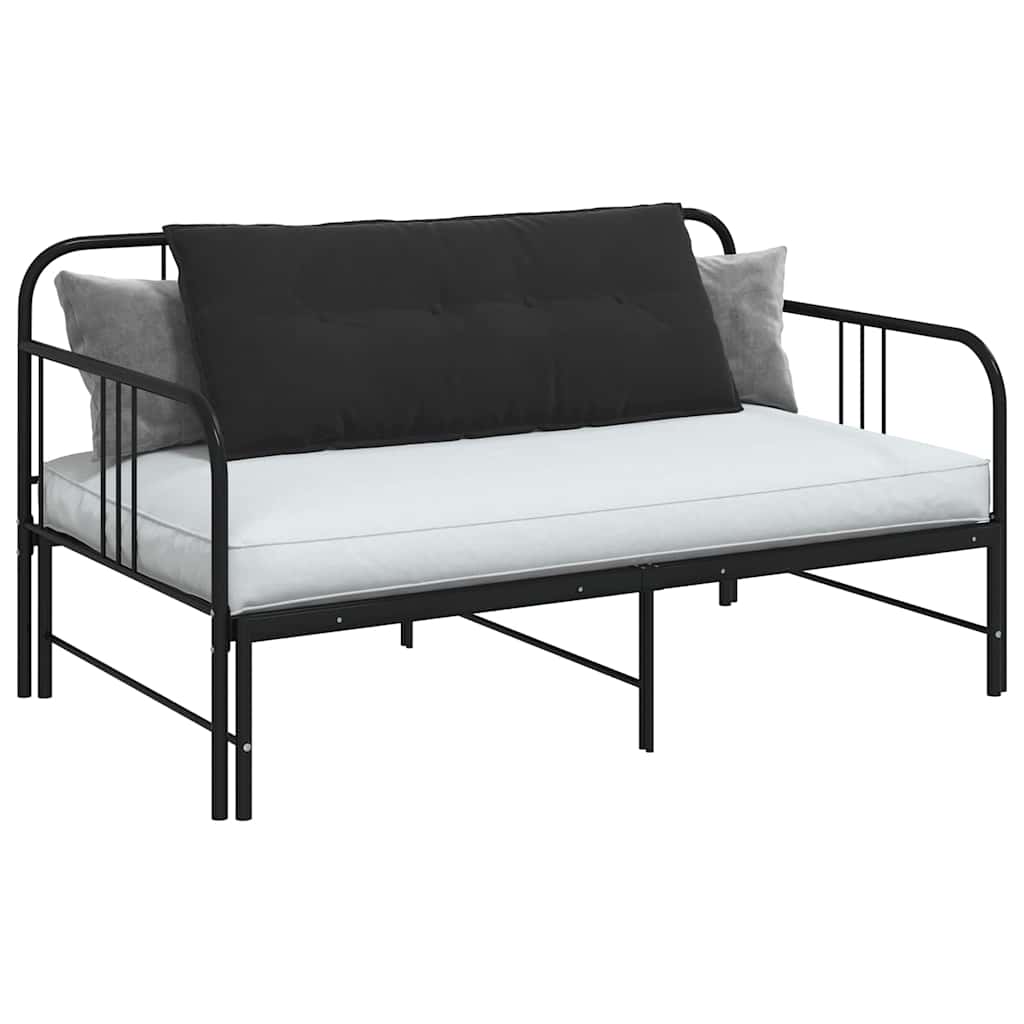 Rygpude Sort 120 x 50 cm Velourstof