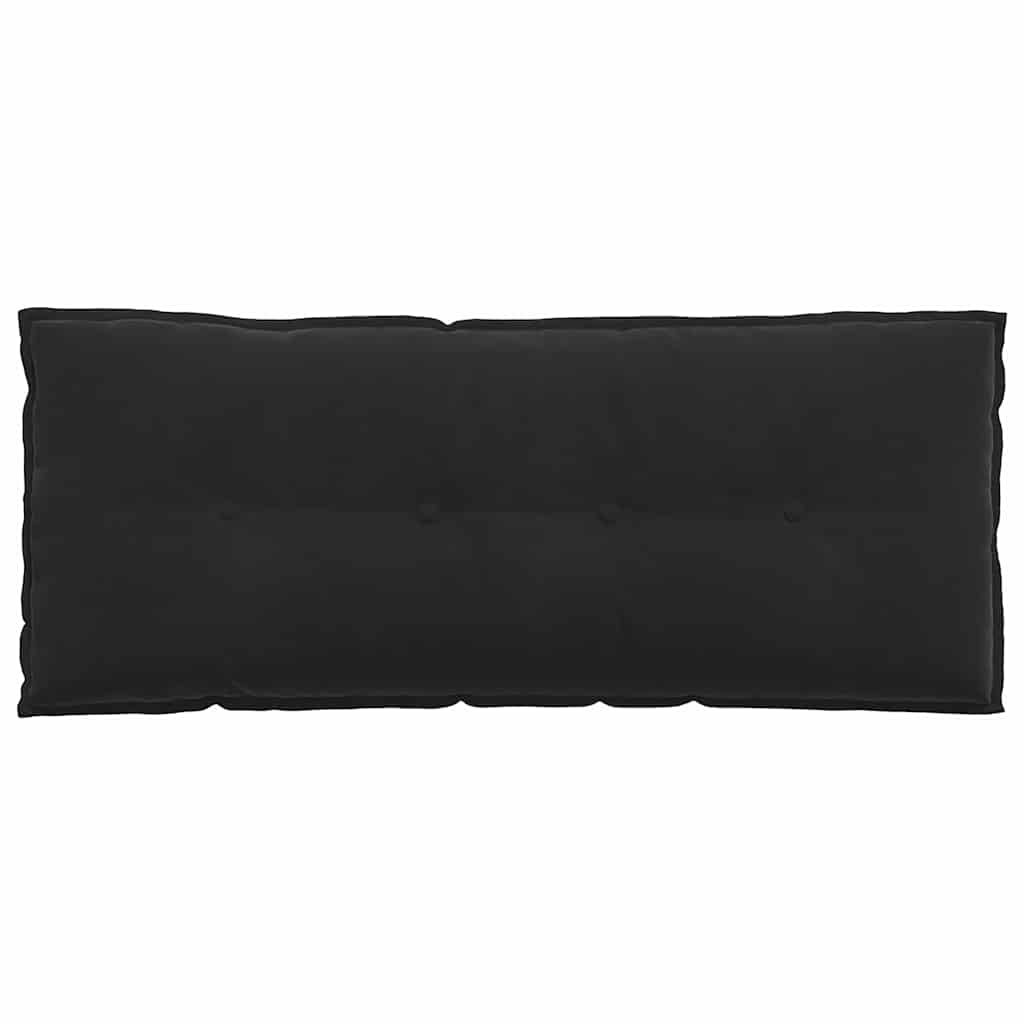 Rygpude Sort 120 x 50 cm Velourstof