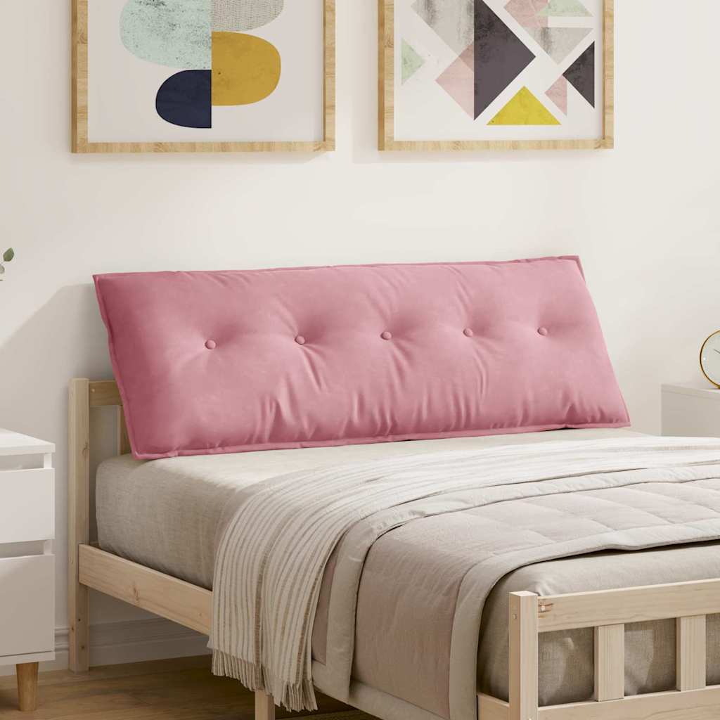 Rygpude Lyserød 140 x 50 cm Velourstof