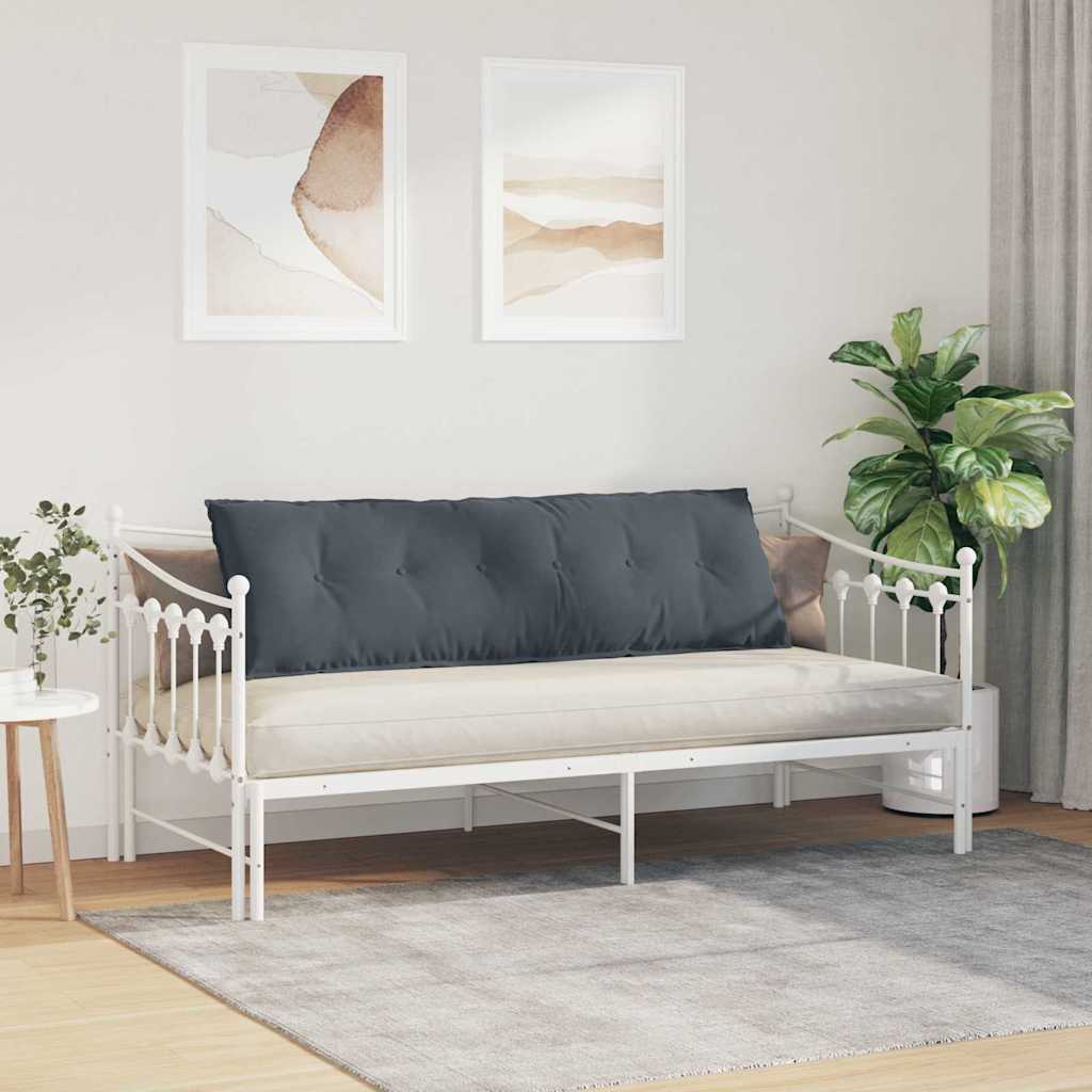 Rygpude Mørkegrå 160 x 50 cm Velourstof