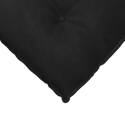 Rygpude Sort 160 x 50 cm Velourstof