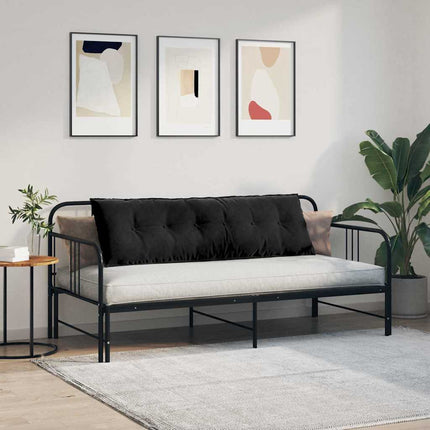 Rygpude Sort 160 x 50 cm Velourstof