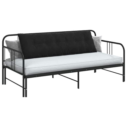 Rygpude Sort 160 x 50 cm Velourstof
