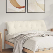 Rygpude Creme 160 x 50 cm Velourstof