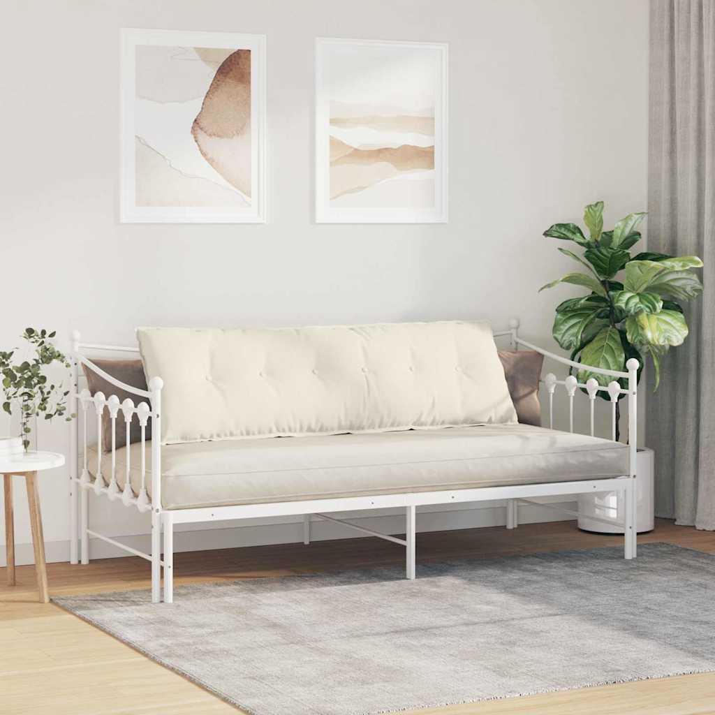 Rygpude Creme 160 x 50 cm Velourstof