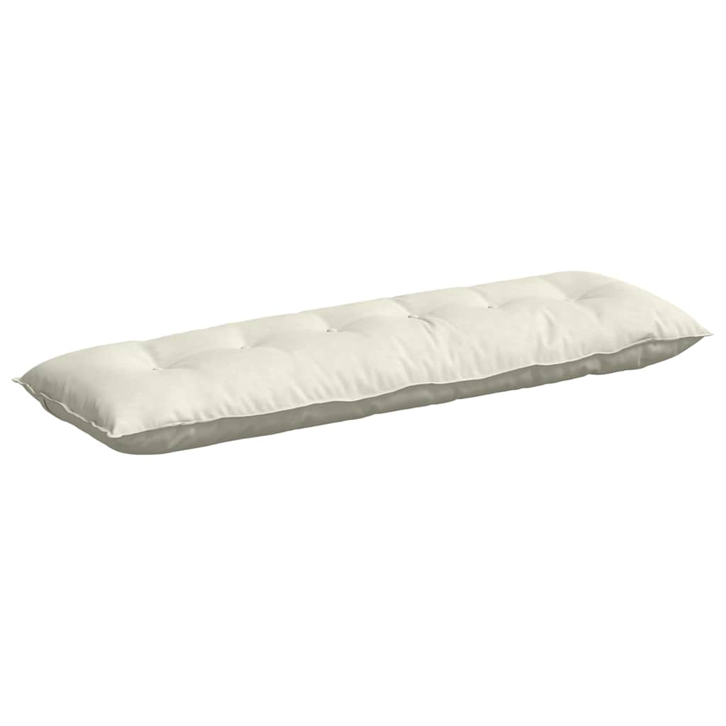 Rygpude Creme 160 x 50 cm Velourstof