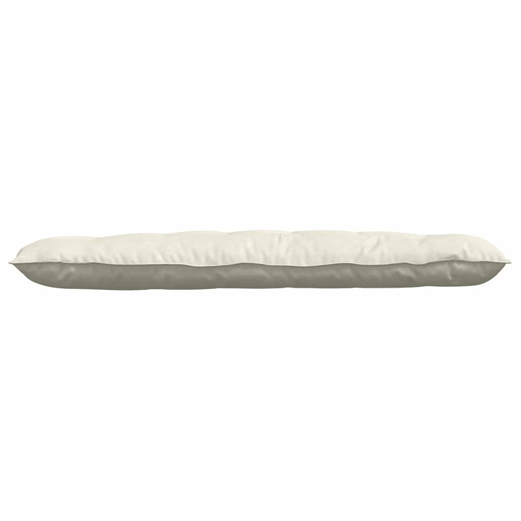 Rygpude Creme 160 x 50 cm Velourstof