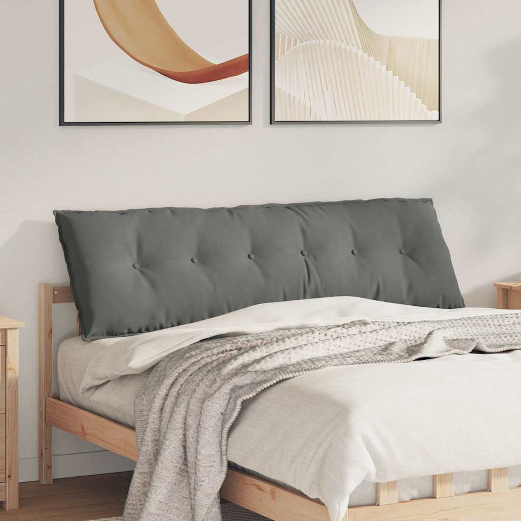 Rygpude Mørkegrå 160 x 50 cm Mikrofiberstof