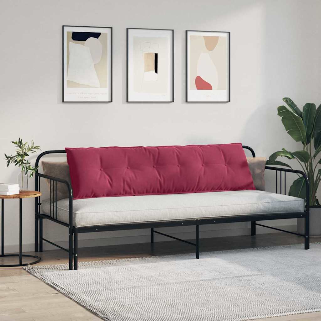 Rygpude Vinrød 180 x 50 cm Velourstof