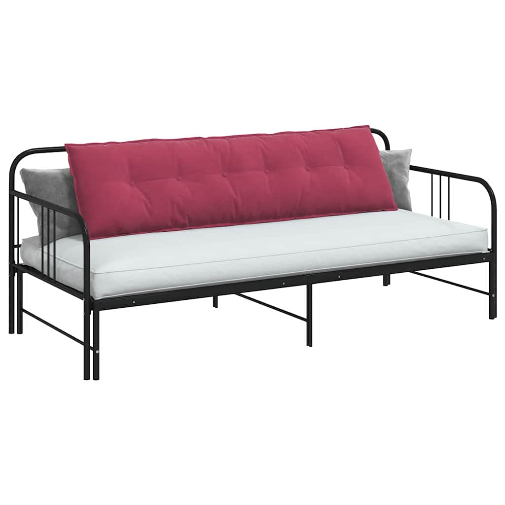 Rygpude Vinrød 180 x 50 cm Velourstof