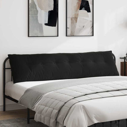 Rygpude Sort 200 x 50 cm Velourstof