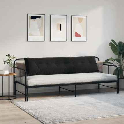 Rygpude Sort 200 x 50 cm Velourstof