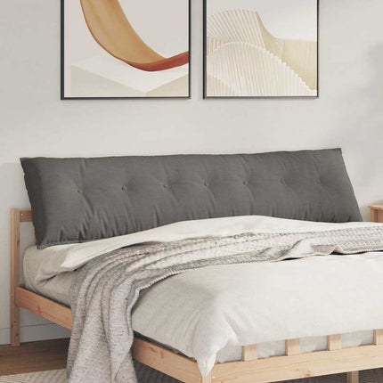 Rygpude Lysegrå 200 x 50 cm Velourstof