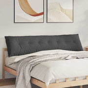 Rygpude Mørkegrå 200 x 50 cm Velourstof