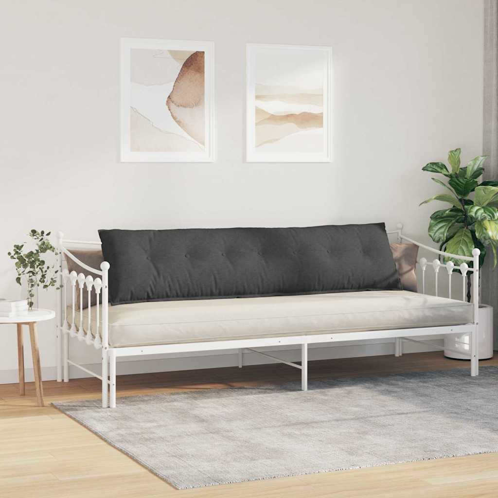 Rygpude Mørkegrå 200 x 50 cm Velourstof