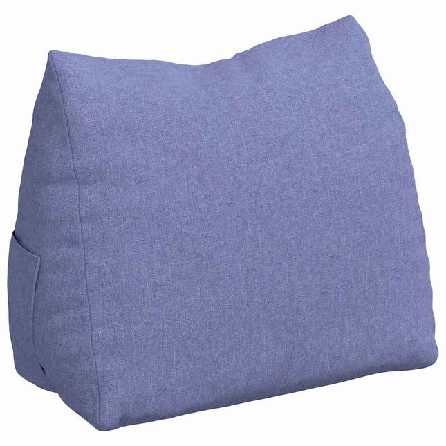 Rygpude Jeans blå 45 x 20 x 35 cm Stof