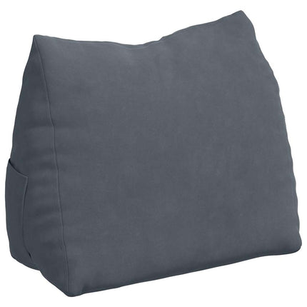 Rygpude Mørkegrå 45 x 20 x 35 cm Velourstof