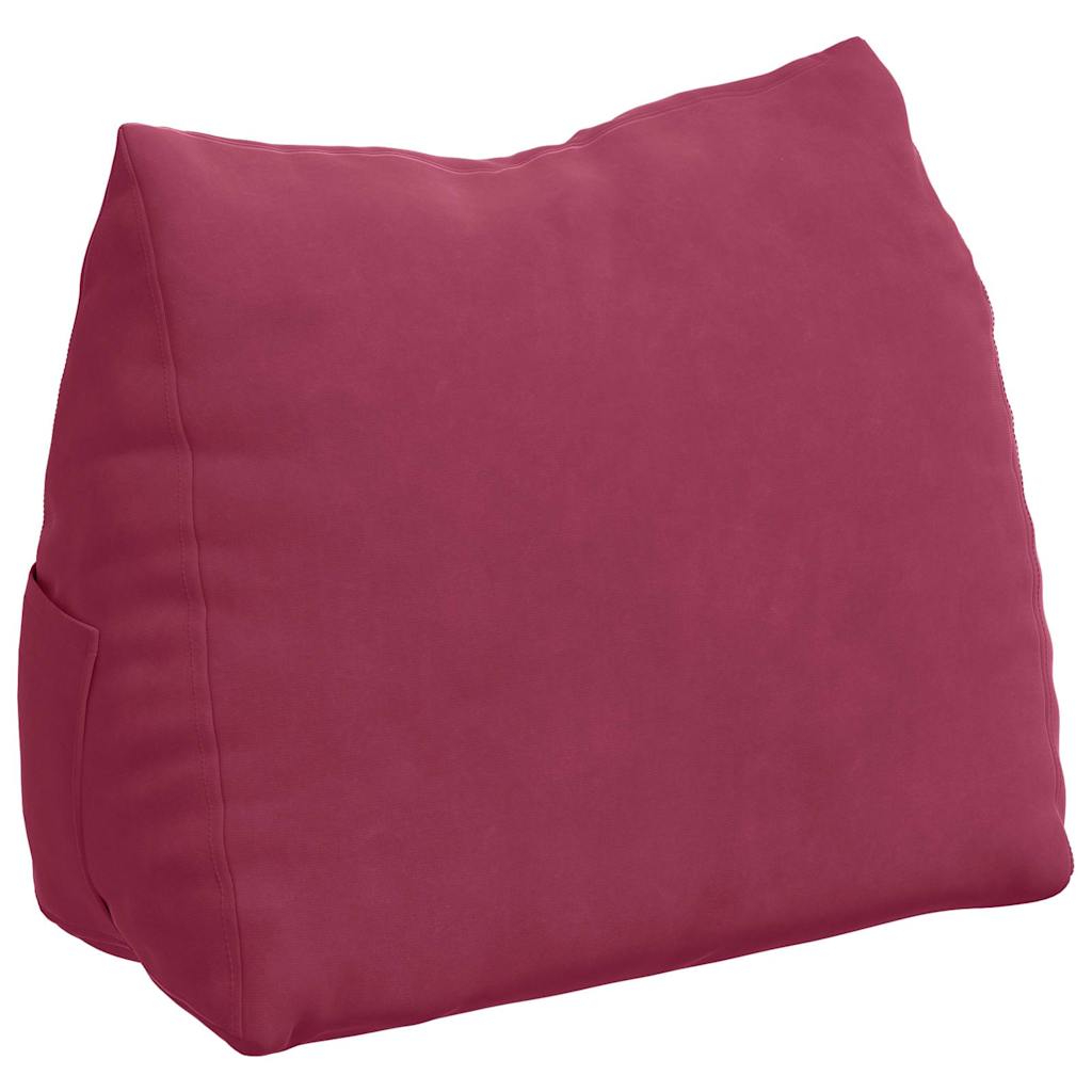Rygpude Vinrød 45 x 20 x 35 cm Velourstof