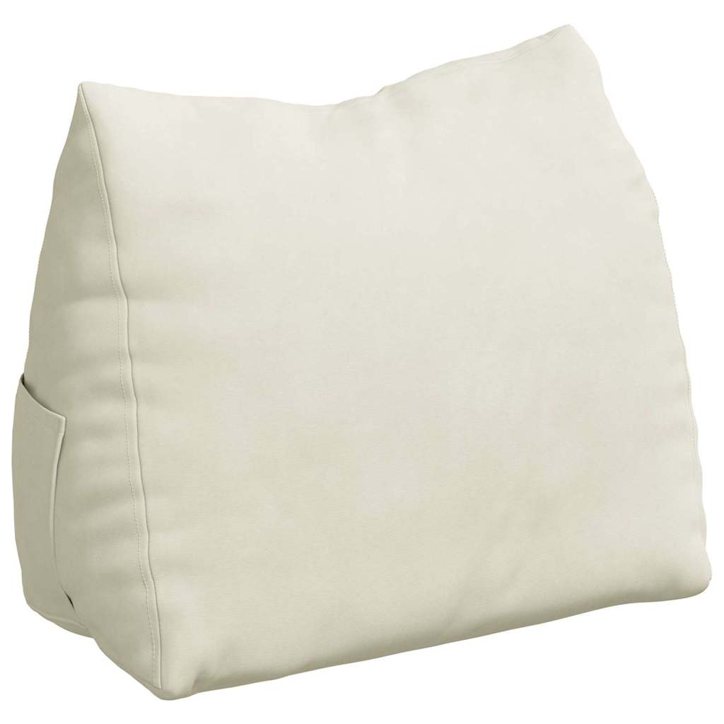 Rygpude Creme 45 x 20 x 35 cm Velourstof