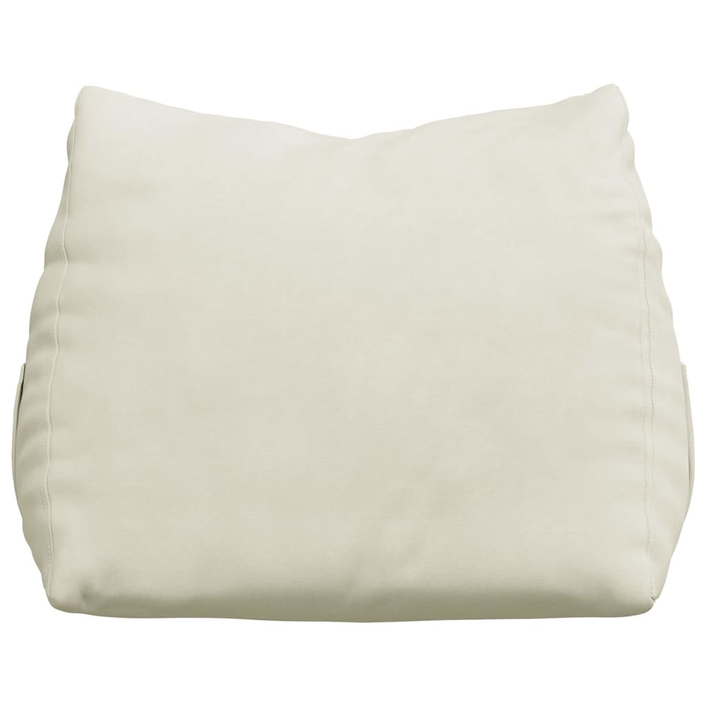 Rygpude Creme 45 x 20 x 35 cm Velourstof