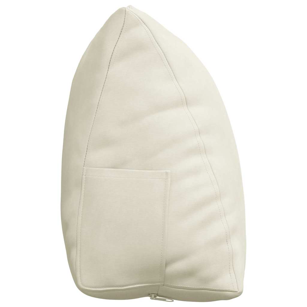 Rygpude Creme 45 x 20 x 35 cm Velourstof