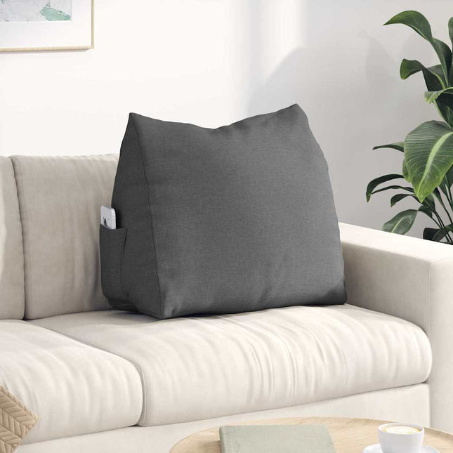 Rygpude Mørkegrå 60 x 20 x 50 cm Stof