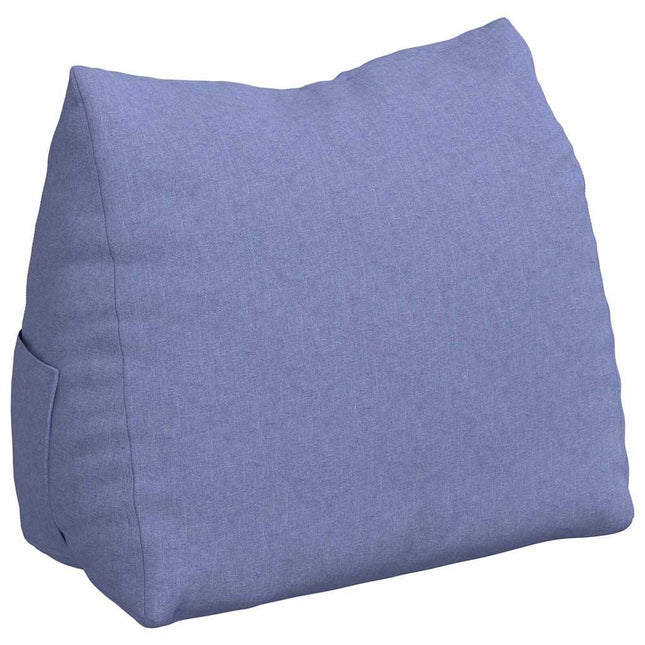 Rygpude Jeans blå 60 x 20 x 50 cm Stof