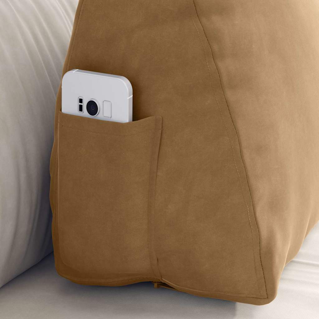 Rygpude Brun 60 x 20 x 50 cm Velourstof