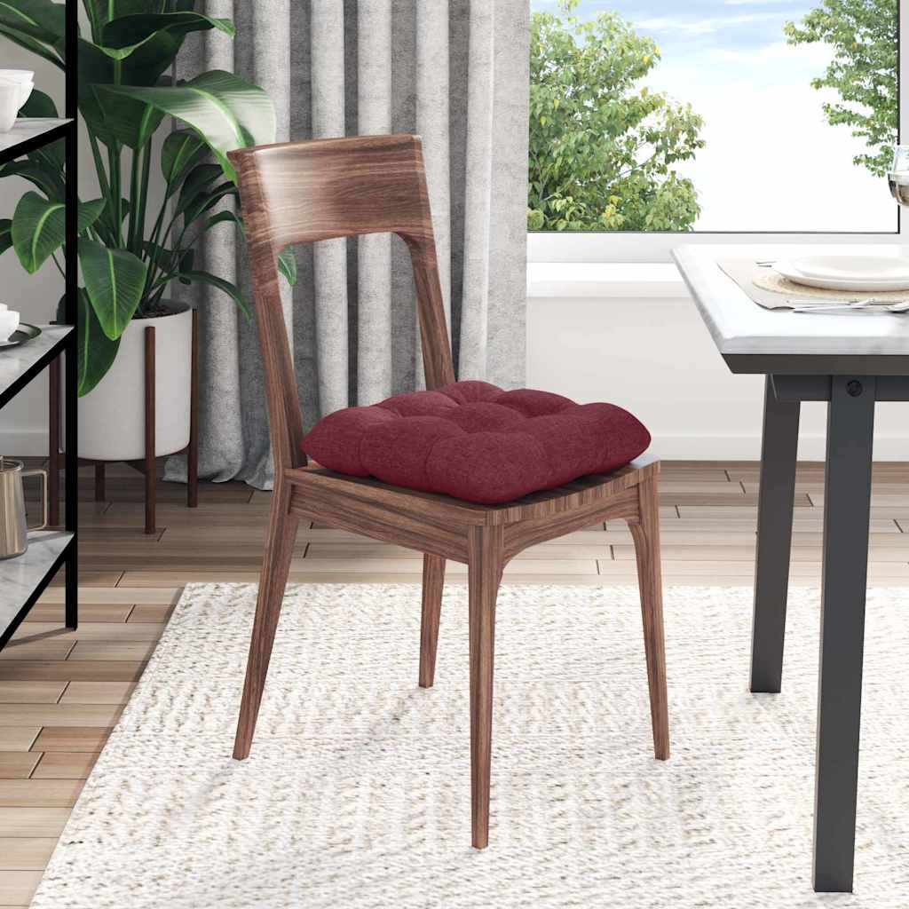 Sædepuder 4 pcs Vinrød 45 x 45 x 12 cm Stof