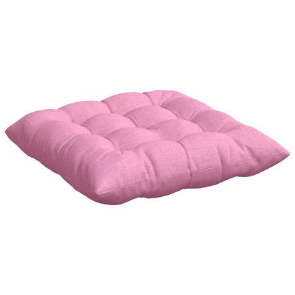 Sædepuder 4 pcs Lyserød 40 x 40 x 6 cm Stof